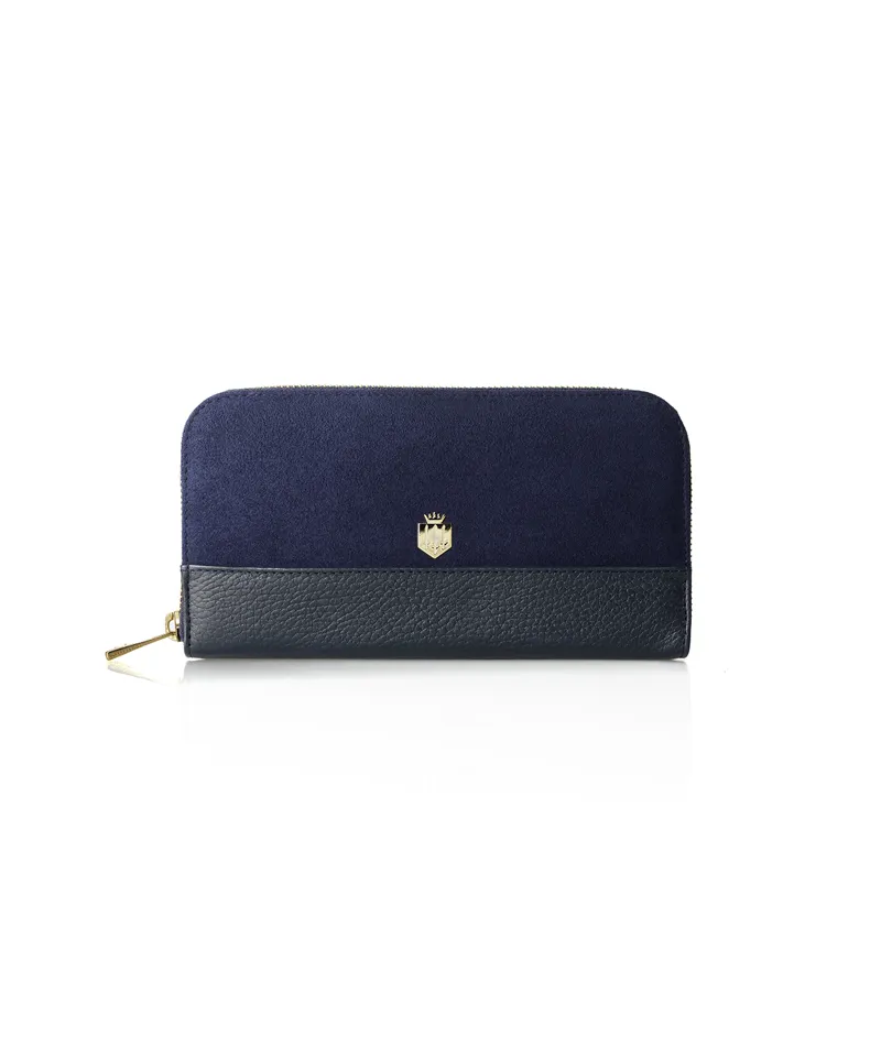 Fairfax and Favor Salisbury Purse Navy Suede